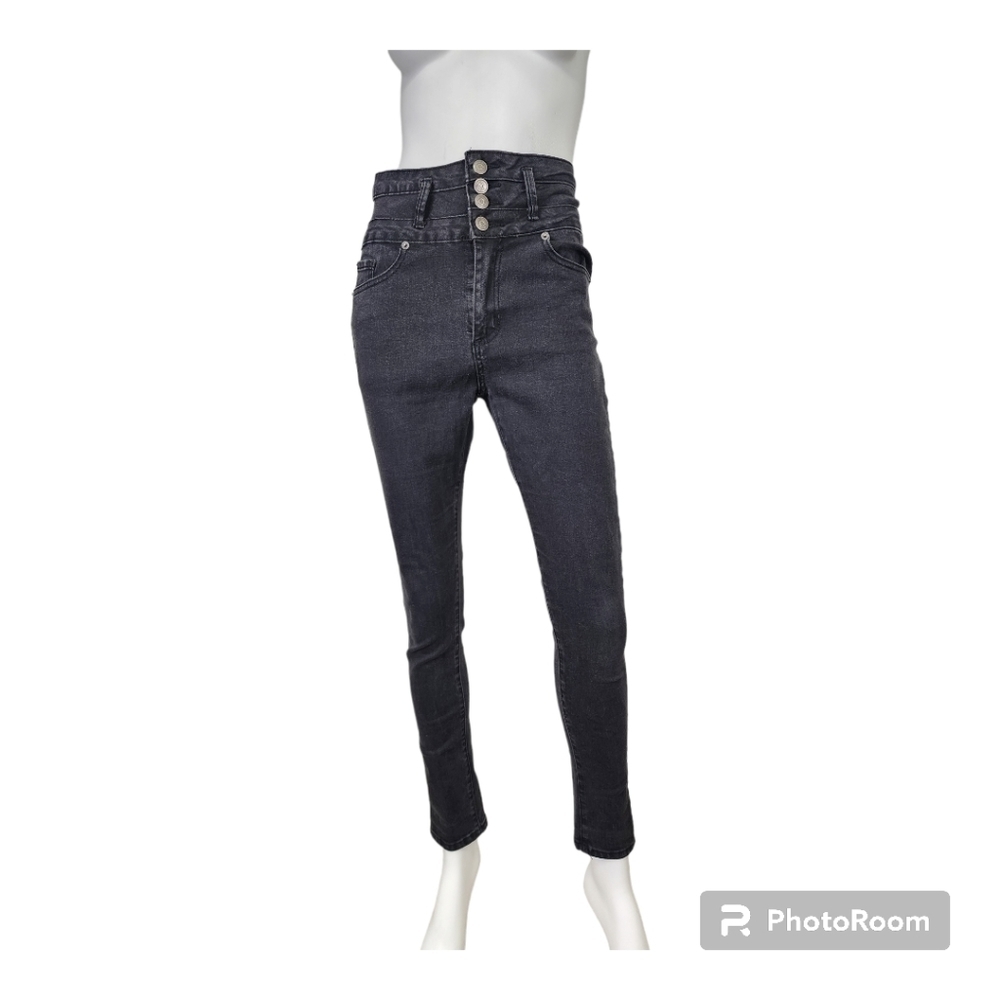 Vince Blue High Waist Black Skinny Jeans Size 5